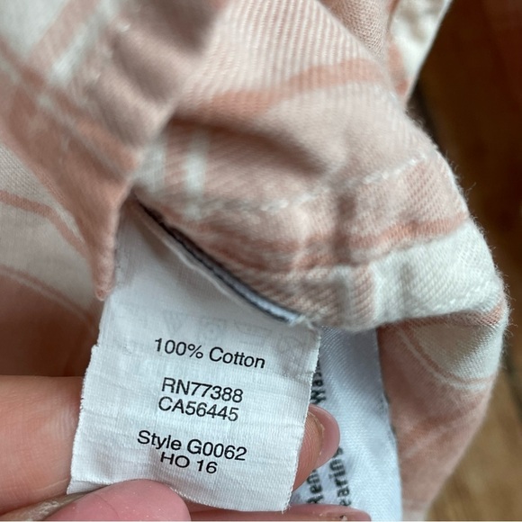 Madewell Central Long Sleeve Button Down Shirt in Pink Danville Plaid size xs - Picture 7 of 16